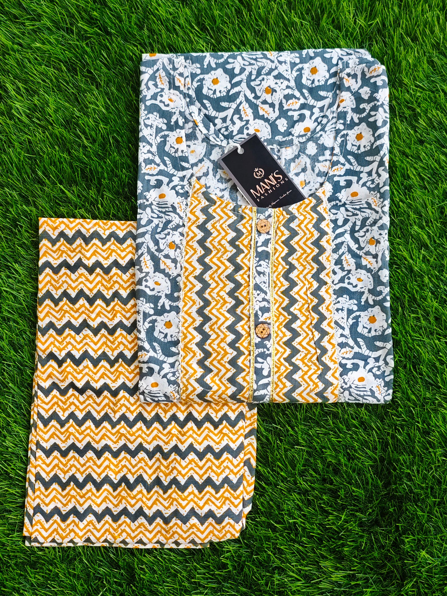 Summer Cotton Kurti Pant Set for Women with Vibrant Prints and Relaxed Fit