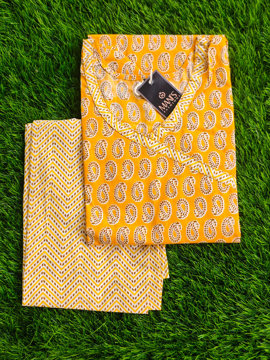 Summer Cotton Kurti Pant Set for Women with Vibrant Prints and Relaxed Fit