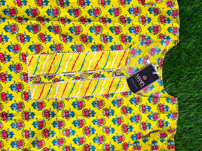 Summer Cotton Kurti Pant Set for Women with Vibrant Prints and Relaxed Fit