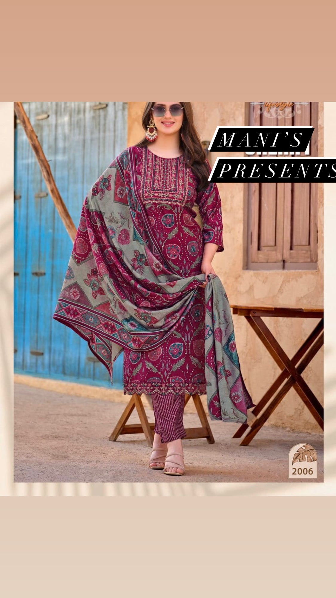 Women’s Plus Size Muslin Printed Kurta Pant Dupatta Set – 4XL to 6XL