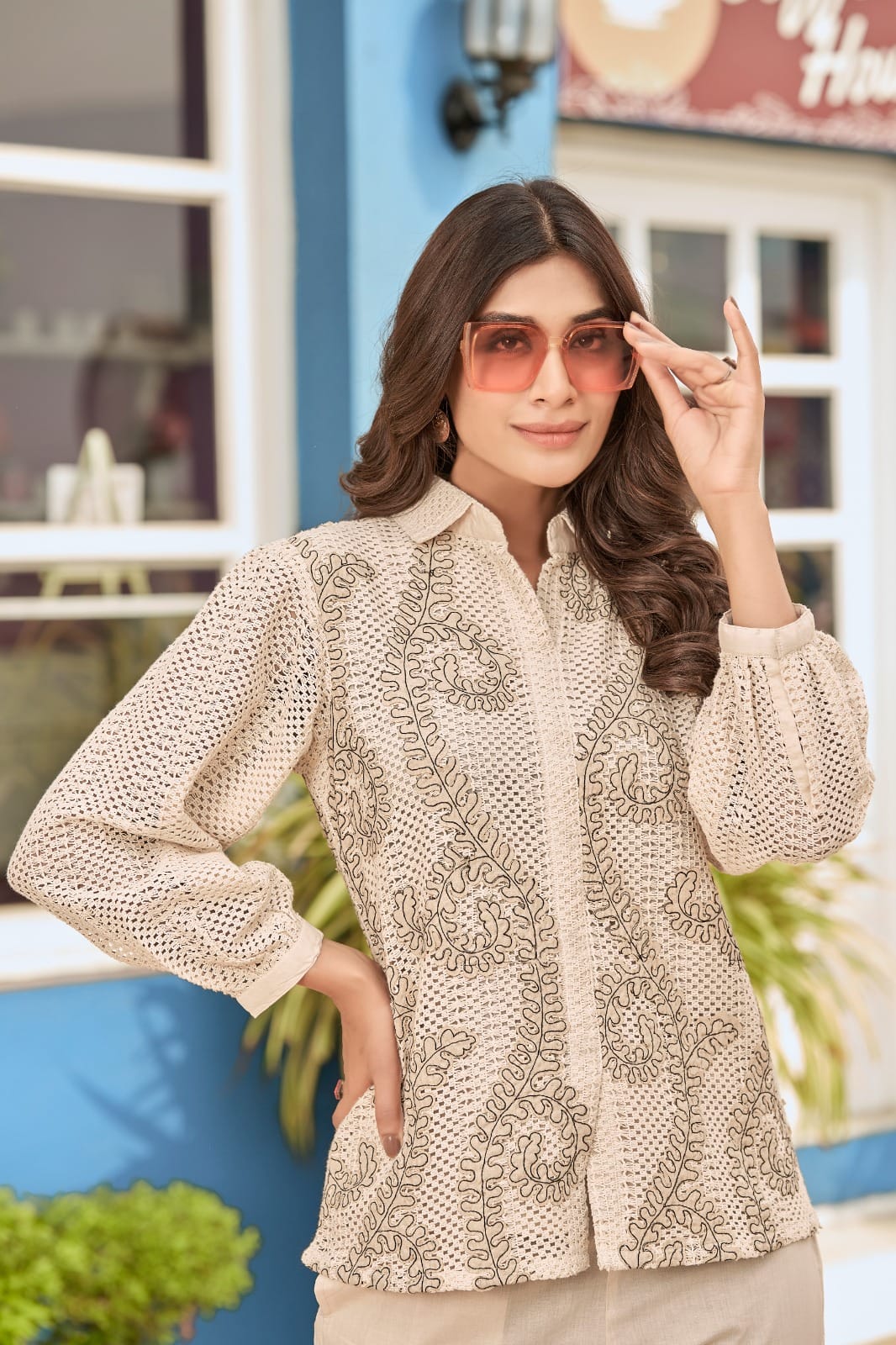 Women's Premium Cotton Co-Ord Set with Top and Bottom – Smart Casual Wear (Sizes 38–44)