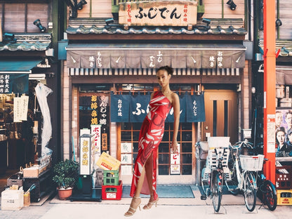 Abstract Print Side Cut-Out Maxi Dress for Women – One Shoulder Slit Dress, Sizes S to XL