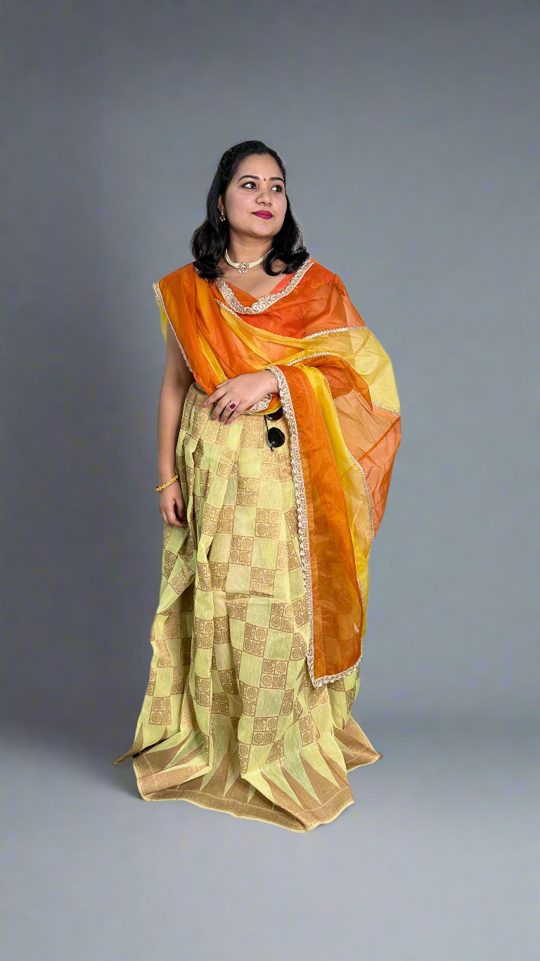 Cotton Dola Silk Saree with Weaving, Print or Embroidery Work and Tassel Detailing – For Women