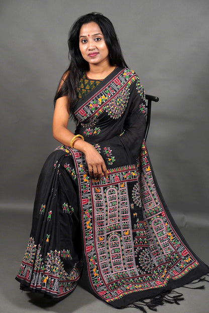 CK Madhubani Print Saree - Mani's Fashions