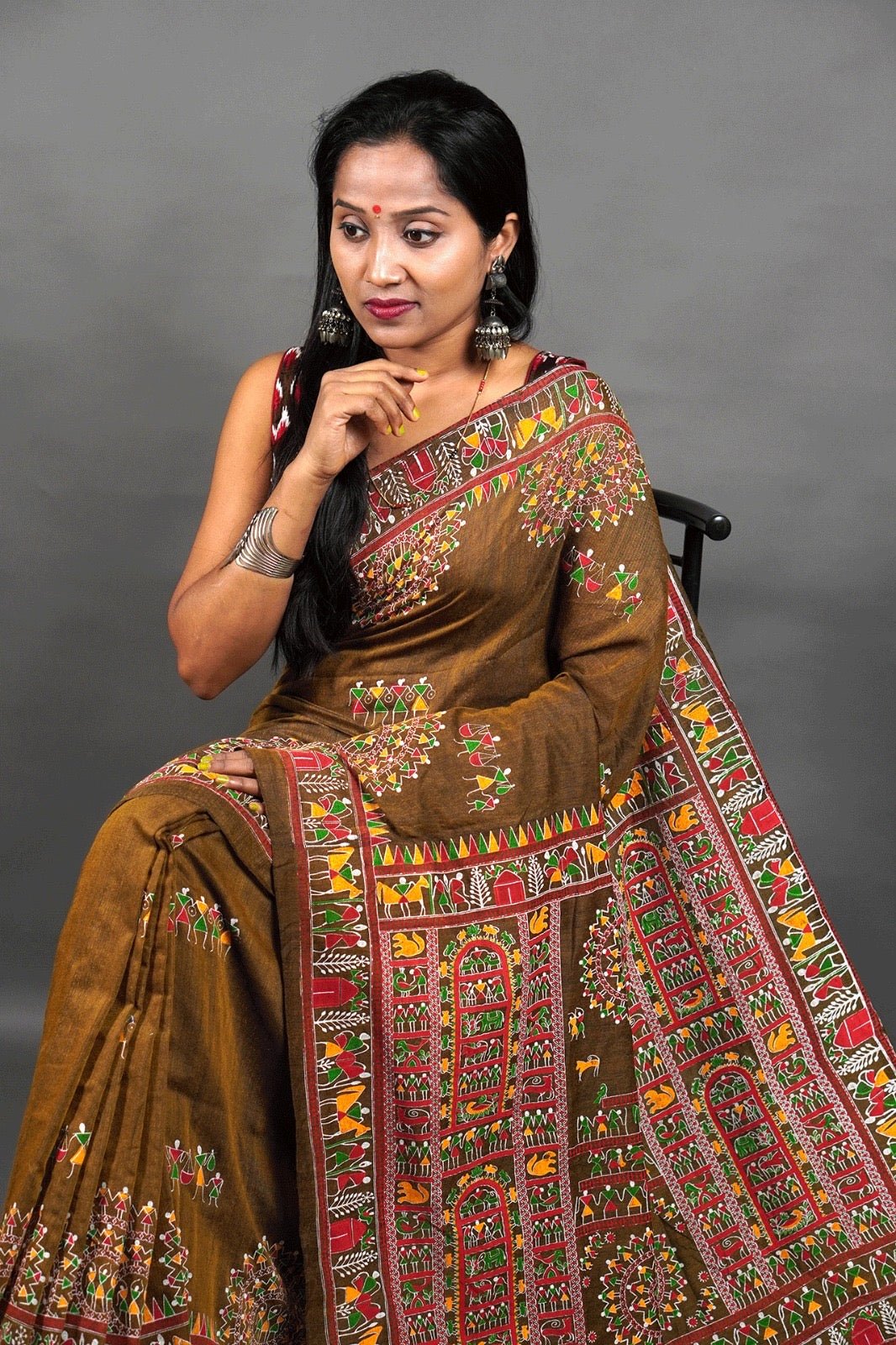 CK Madhubani Print Saree - Mani's Fashions