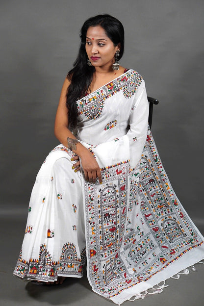 CK Madhubani Print Saree - Mani's Fashions