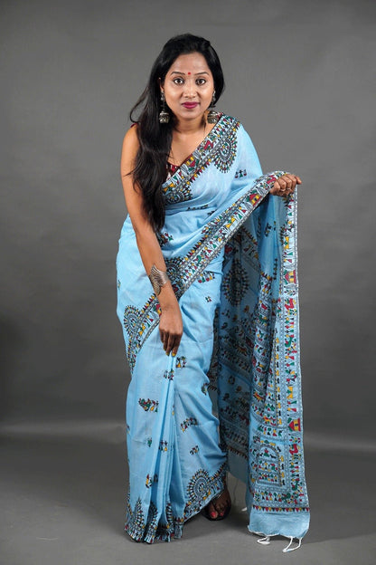 CK Madhubani Print Saree - Mani's Fashions