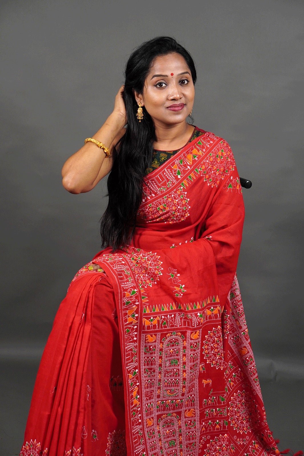 CK Madhubani Print Saree - Mani's Fashions