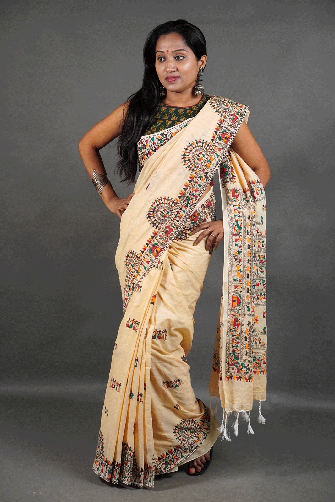 CK Madhubani Print Saree - Mani's Fashions
