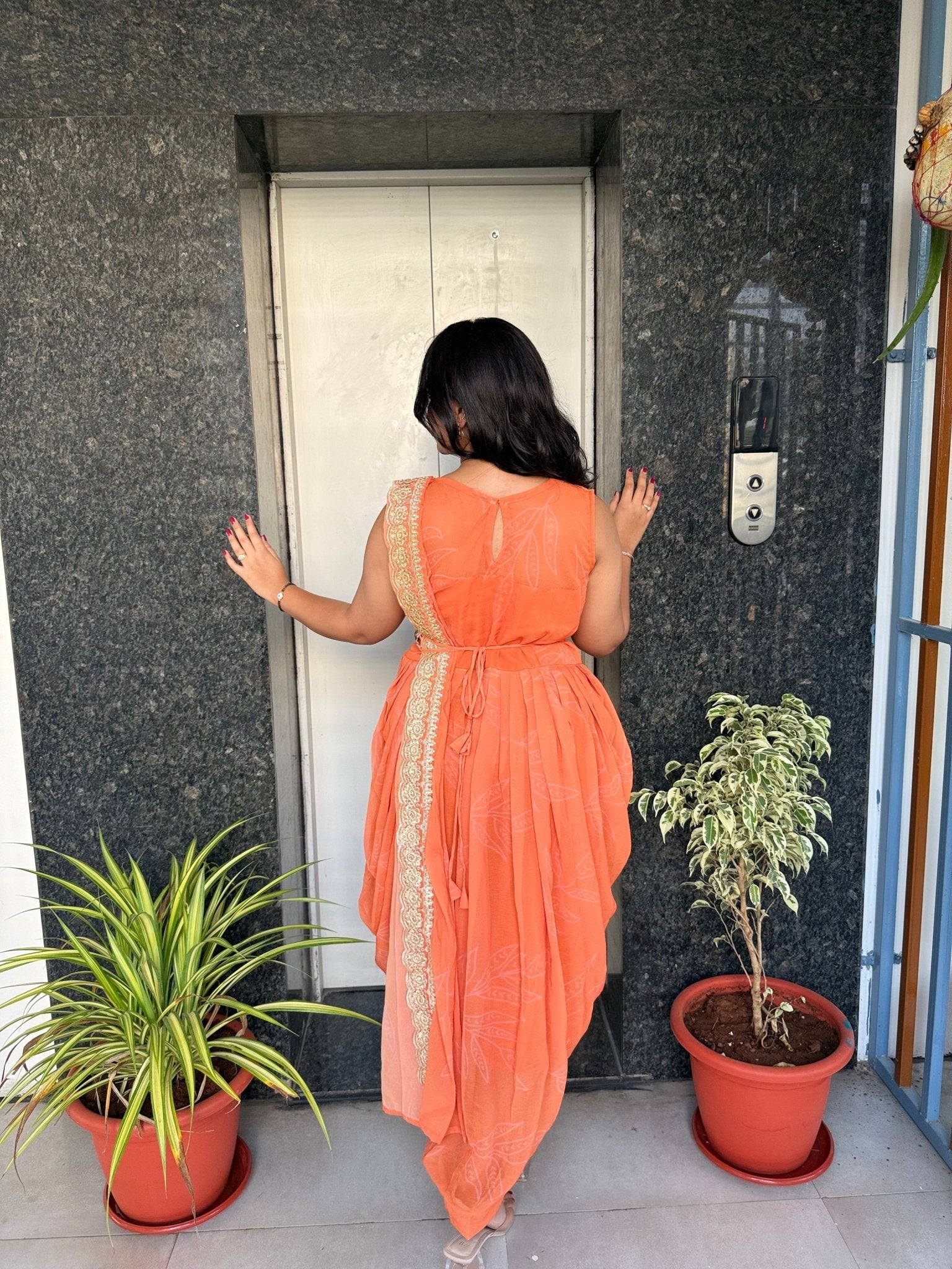 Dhoti Drape One - Piece Dress - Mani's Fashions