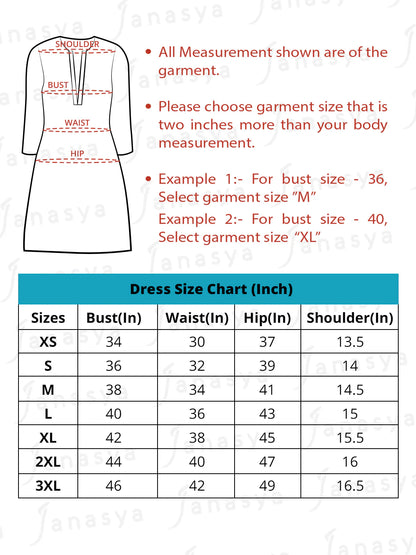 Green Cotton Floral Printed A-Line Midi Dress with V-Neck and Three-Quarter Sleeves – L to 3XL