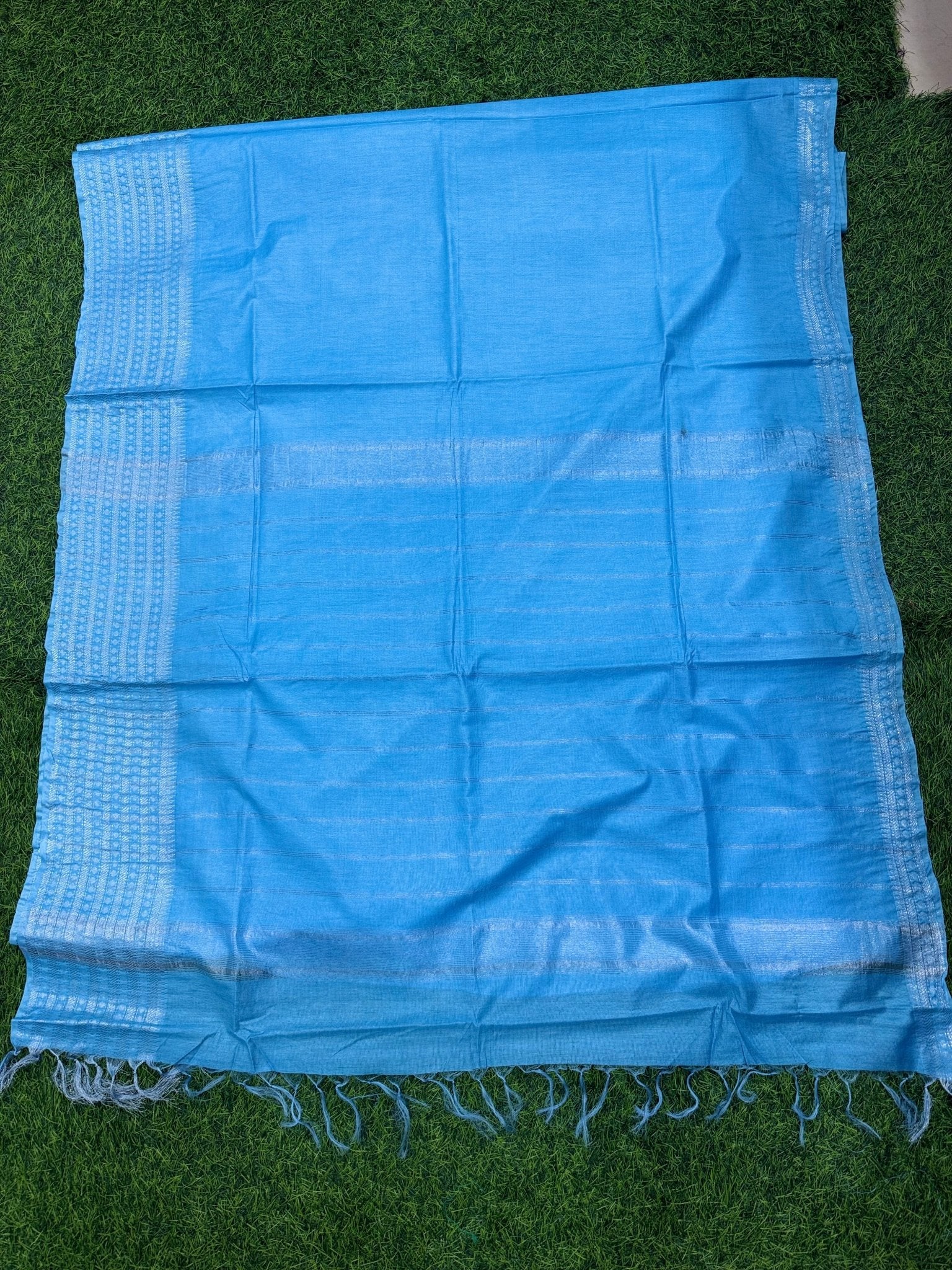 Elegant Mangalagiri Semi Pattu Saree with Blouse Piece - Mani's Fashions