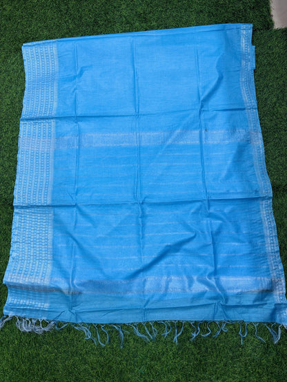 Elegant Mangalagiri Semi Pattu Saree with Blouse Piece - Mani's Fashions