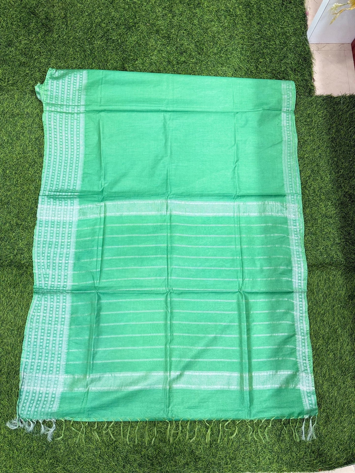 Elegant Mangalagiri Semi Pattu Saree with Blouse Piece - Mani's Fashions