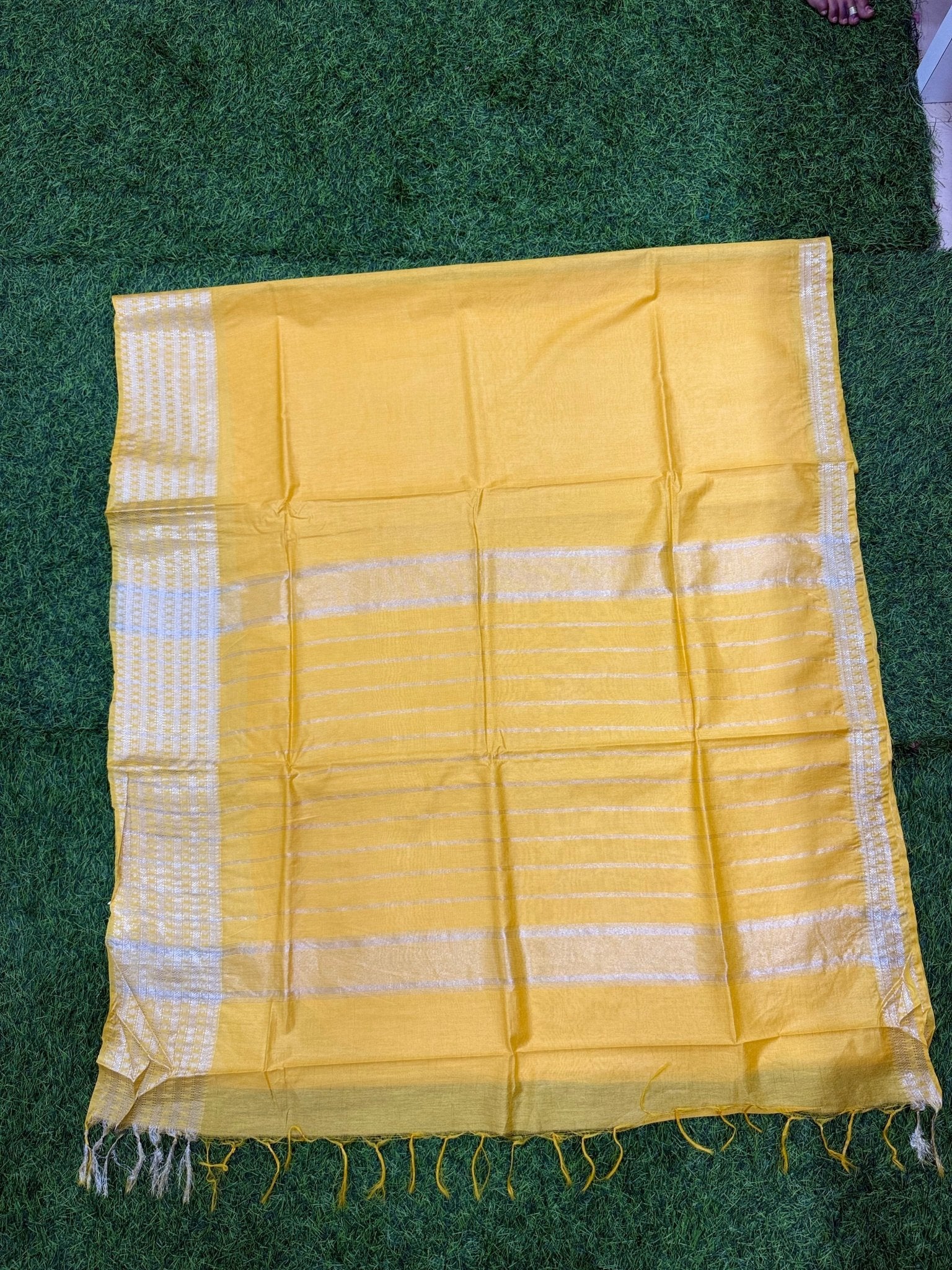 Elegant Mangalagiri Semi Pattu Saree with Blouse Piece - Mani's Fashions