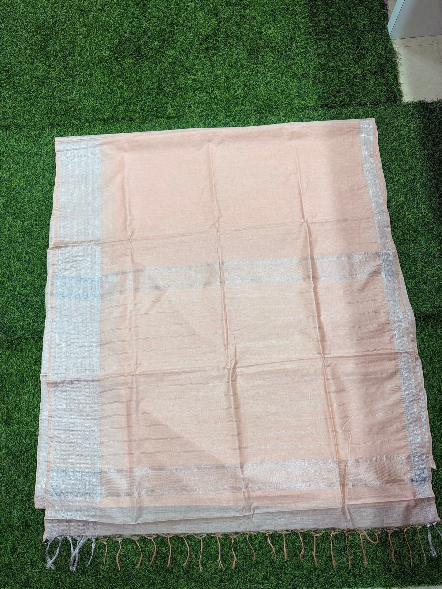 Elegant Mangalagiri Semi Pattu Saree with Blouse Piece - Mani's Fashions