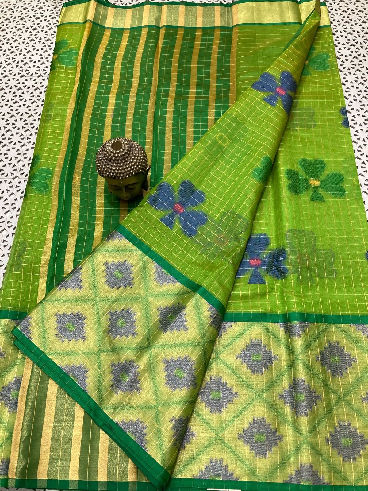 Mangalagiri Semi Pattu Saree - Mani's Fashions