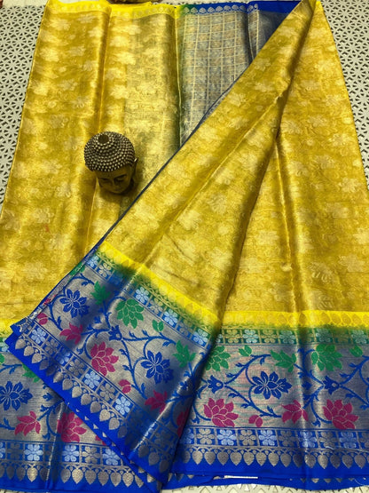 Mangalagiri Semi Pattu Saree - Mani's Fashions