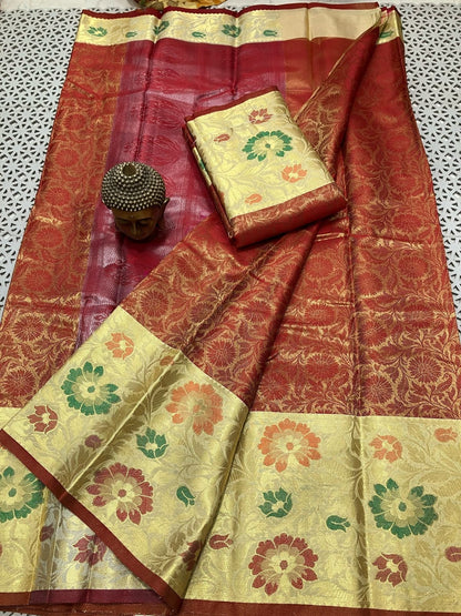Mangalagiri Semi Pattu Saree - Mani's Fashions