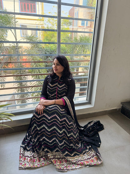 Premium Georgette Gown Set - Mani's Fashions