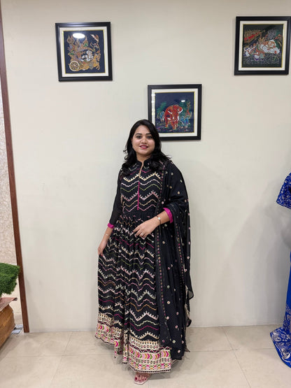 Premium Georgette Gown Set - Mani's Fashions