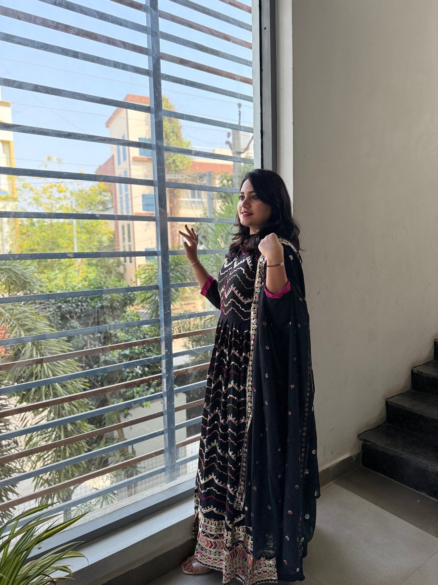 Premium Georgette Gown Set - Mani's Fashions