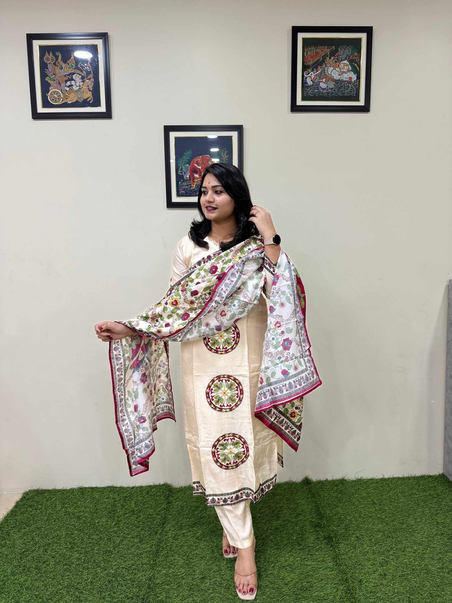 Premium Russian Silk Designer Set - Mani's Fashions