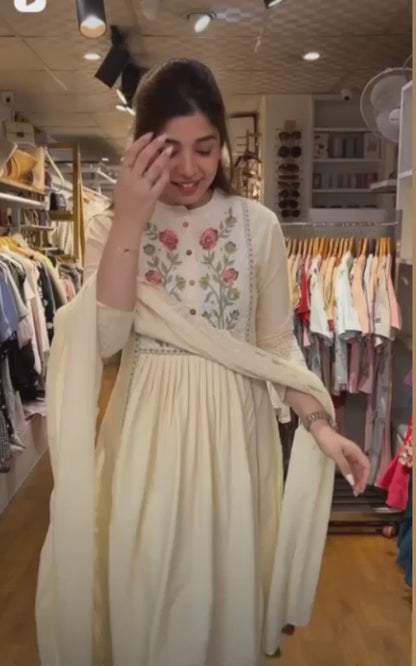 Cotton Dobby Shifley Kurta Pant Dupatta Set with MalMal Dupatta – Women’s Sizes M to XXL