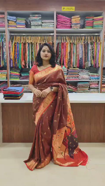 Classic Paithani Saree with Brocade Blouse and Rich Pallu – Women’s Traditional Ethnic Wear