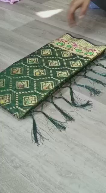 Kanchipuram Organza Saree with Antique Zari Weaving and Brocade Blouse – Festive Wear