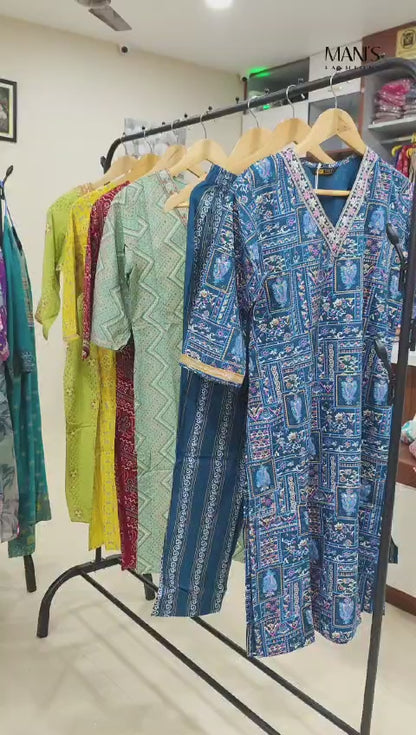 Straight kurti pant dupatta set for women in heavy rayon with embroidery and sequin work – festive wear