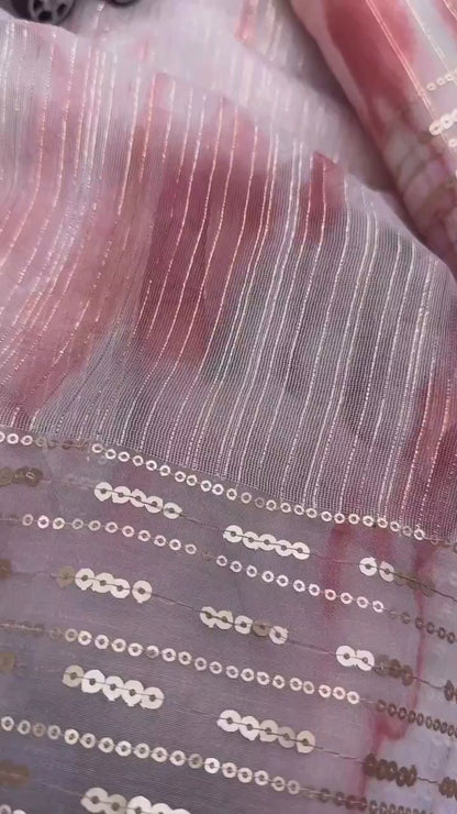 Pastel Bliss Pure Organza Sarees