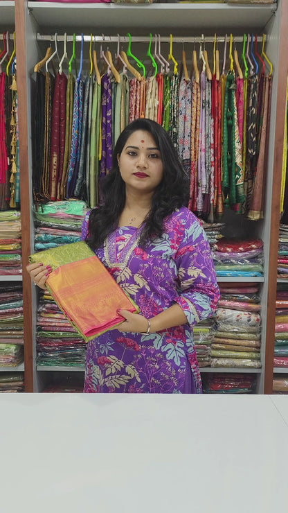 Pure Kanchipuram Wedding Silk Saree for Women – Handwoven with Zari Work, Bridal Special