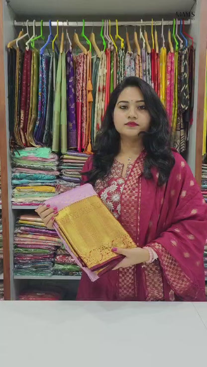 Pure Kanchipuram Wedding Silk Saree for Women – Handwoven with Zari Work, Bridal Special