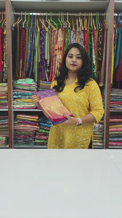 Pure Kanchipuram Wedding Silk Saree for Women – Handwoven with Zari Work, Bridal Special