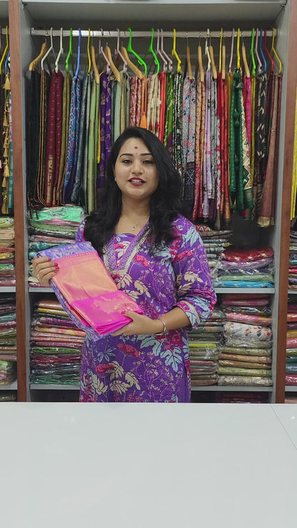 Pure Kanchipuram Wedding Silk Saree for Women – Handwoven with Zari Work, Bridal Special