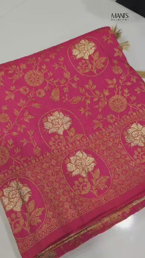 Soft Meenakari Elegant Saree With woven Pallu