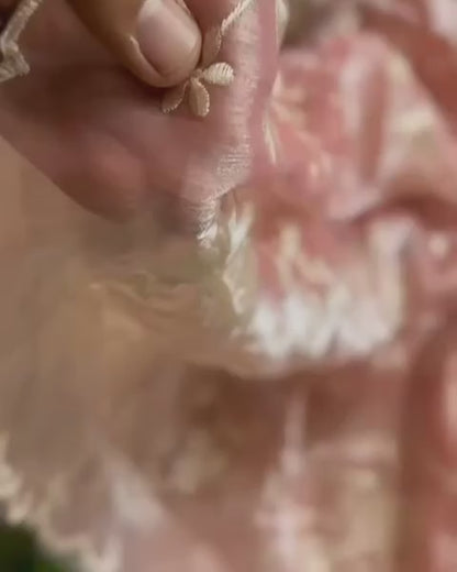 Soft Embroidery Work Saree with Chikankari Detailing and Blouse for Wome