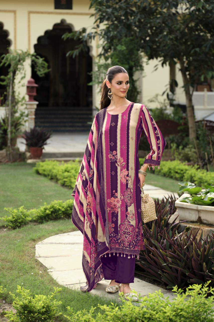 Crepe Kurta Pant Dupatta Set with Beautiful Detailing Work for Women – Sizes M to XXL