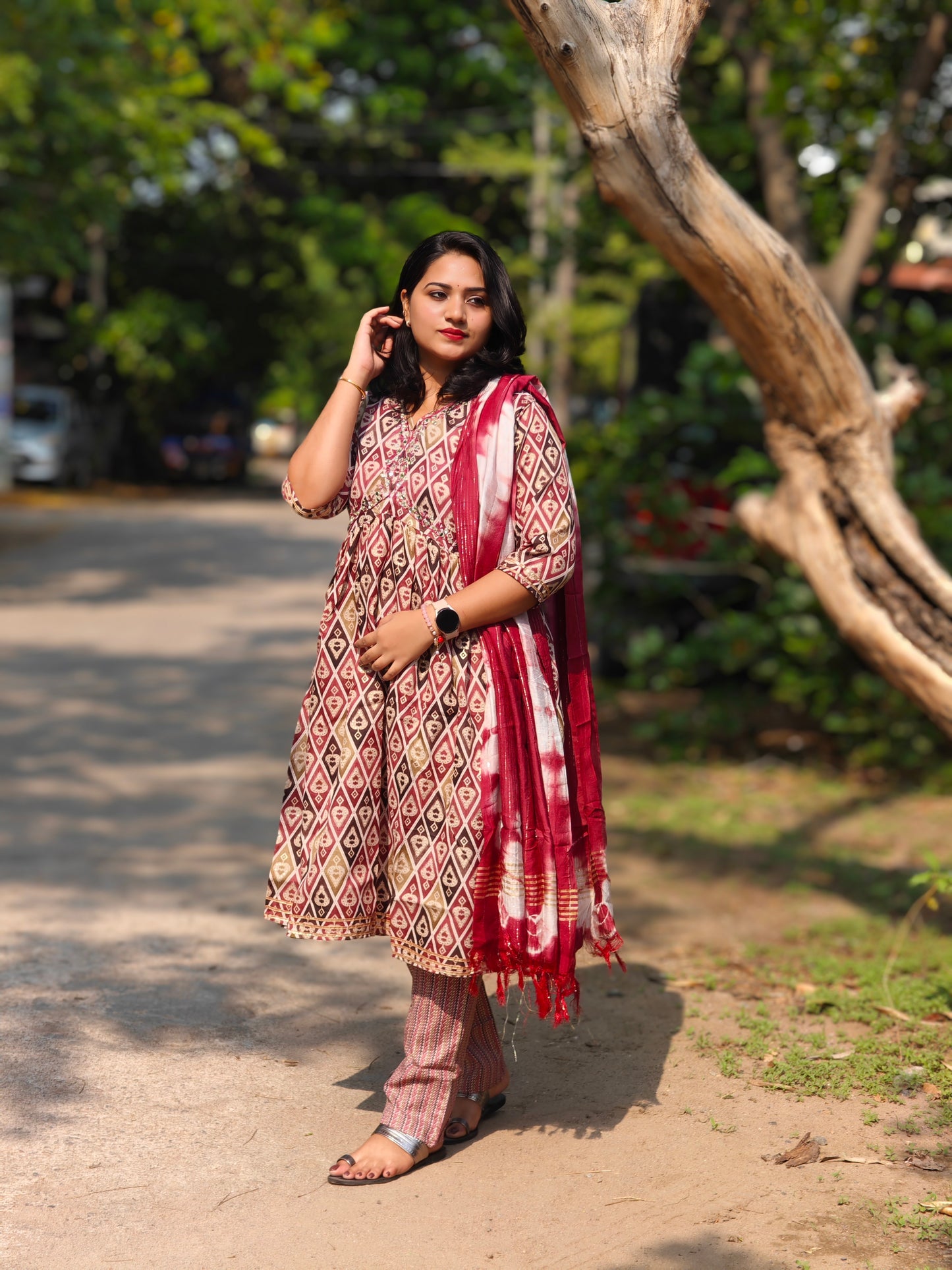 Heavy Cotton Printed Kurti Pant Dupatta Set for Women – Ethnic Wear in M to 4XL