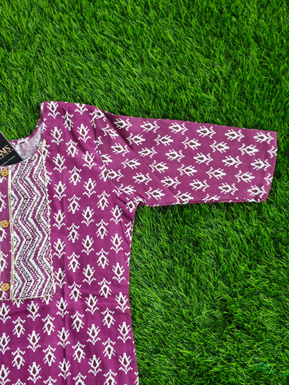 Summer Cotton Kurti Pant Set for Women with Vibrant Prints and Relaxed Fit