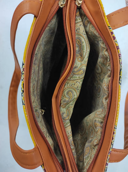 Ikkat Handbag and Sling Bag 5 Combo Set with Goggle Case, Coin Pouch, Envelope – Women’s Ethnic Bags