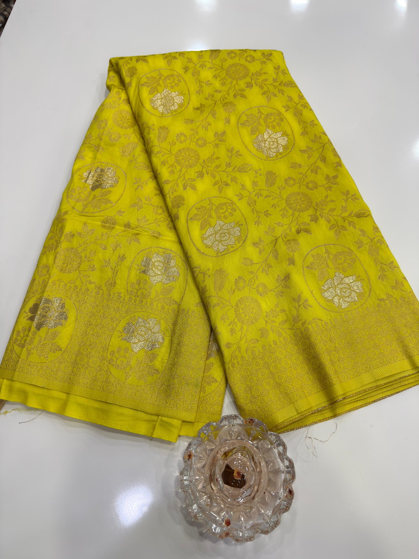 Soft Dola Silk Meenakari Woven Saree with Rich Pallu, Zari Floral Border and Tassels for Women