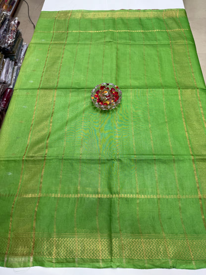 Semi Cotton Silk Saree with 2D Woven Buttas and Contrast Pallu – Elegant Daily and Festive Wear Saree