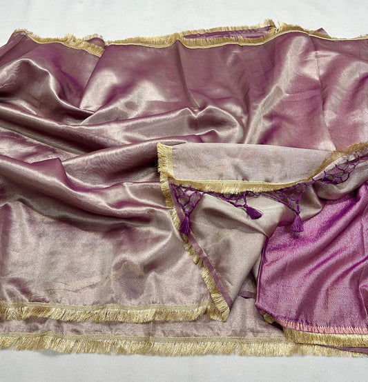 Regal Sophistication Banarasi Tissue Lace Soft Silk Saree