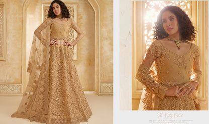 Net Lehenga Choli with Dupatta and Stone Embellished Cording Work – Wedding and Festive Wear for Women