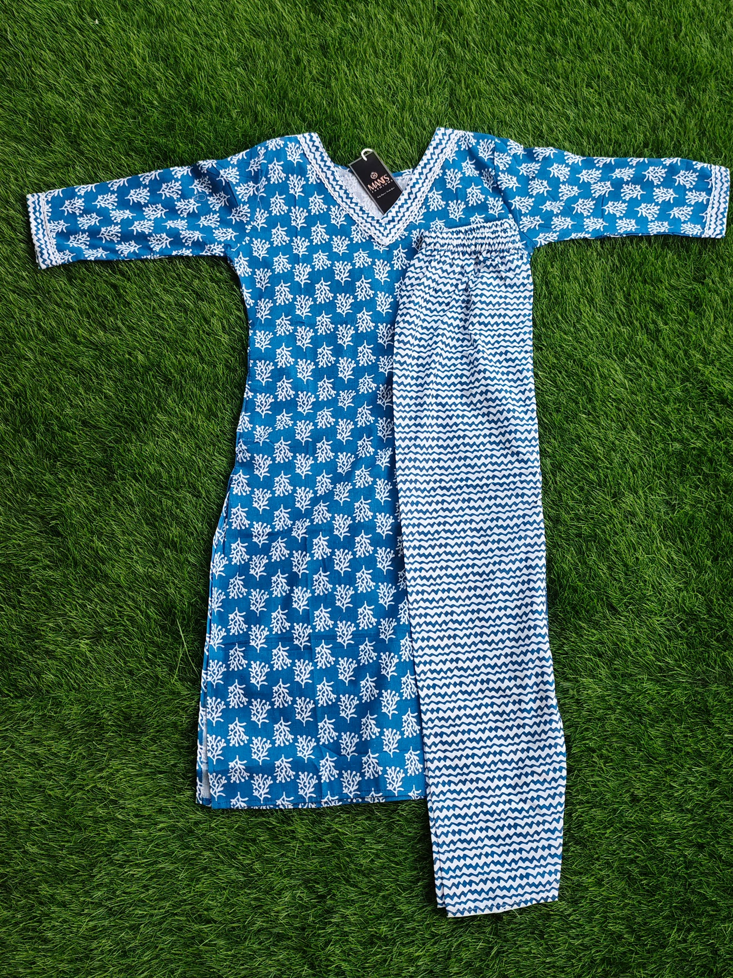 Summer Cotton Kurti Pant Set for Women with Vibrant Prints and Relaxed Fit