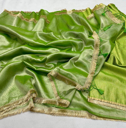 Regal Sophistication Banarasi Tissue Lace Soft Silk Saree