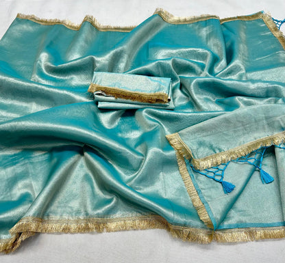 Regal Sophistication Banarasi Tissue Lace Soft Silk Saree