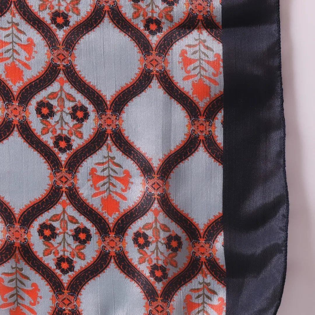 Chinon Cotton Embroidered Kurta Pant Dupatta Set for Women with Silk Blend Dupatta – Sizes S to XXL